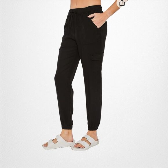 Love Tree Black Pull-On  Pants with Elastic Ankles Size Small - Picture 2 of 10